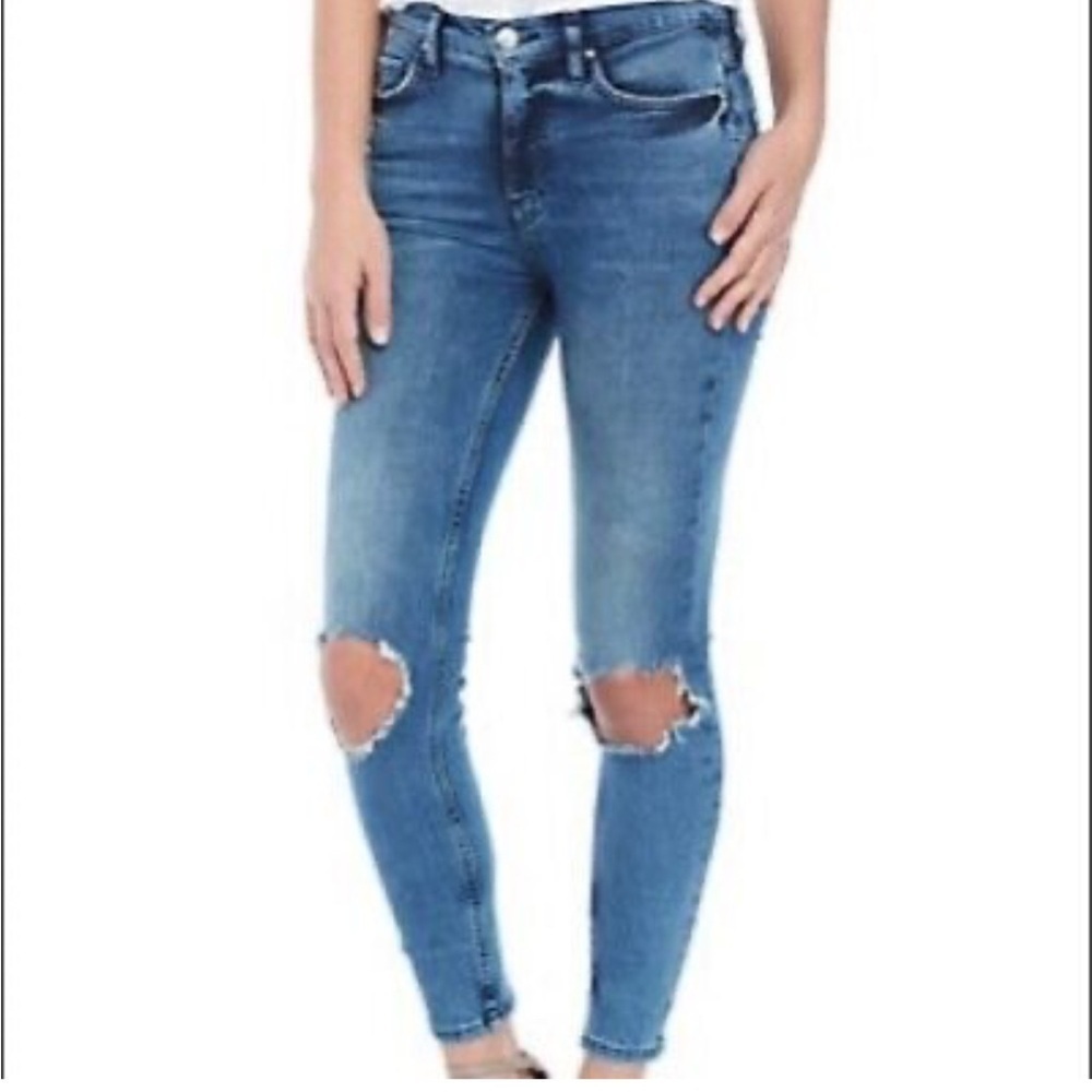 Free people size 29 boho indie core jeans busted knee